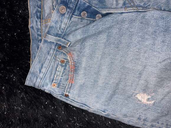 Levi's 150th Anniversary Women 501 90's Straight Fit Button Fly Jeans Blue - Picture 3 of 7